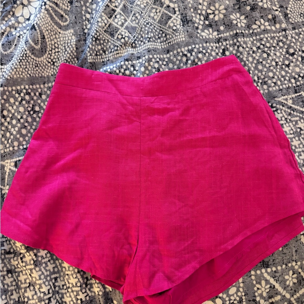 Showpo Hot Pink High-Waist Tailored Shorts NWT